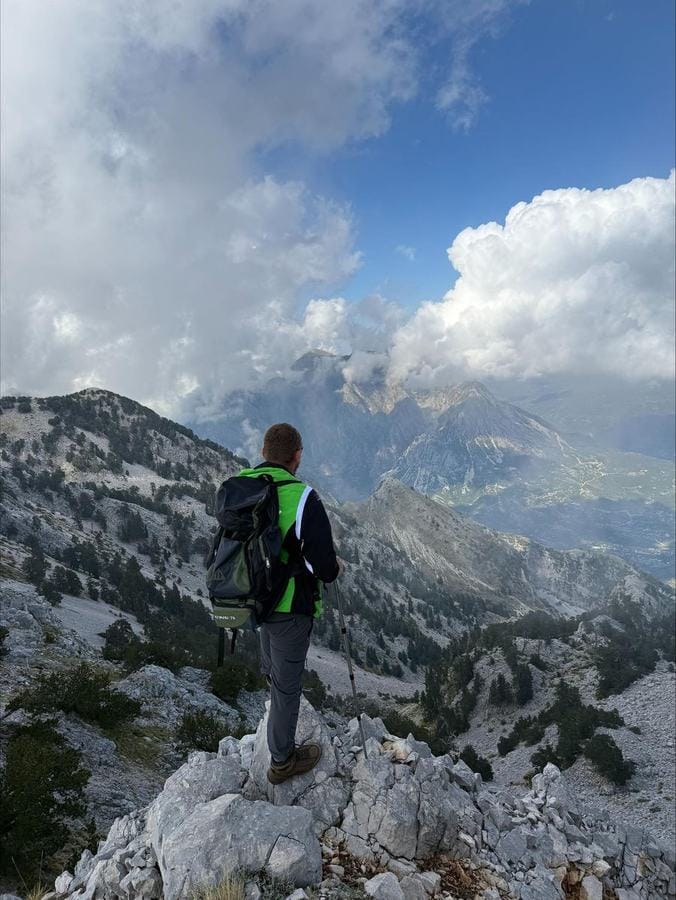Çika Peak summit with panoramic Ionian coast views