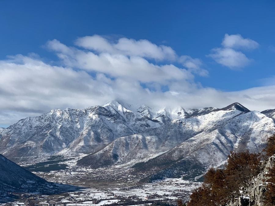 Bulqiza mountain ranges with unique geological formations