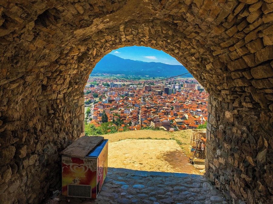 Prizren old town with Ottoman architecture and Bistrica river