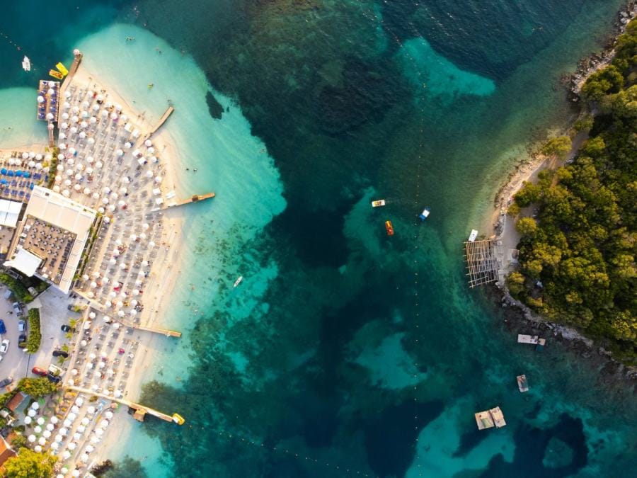 Saranda beautiful beaches with turquoise waters and Ksamil islands